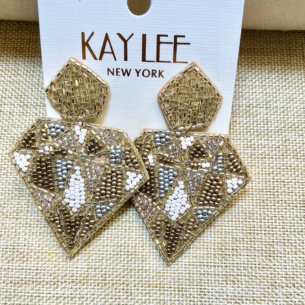 Gold and Silver Geometric Earrings